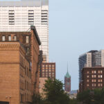 The Minneapolis City Hall building as seen from the North Loop. June 2023.