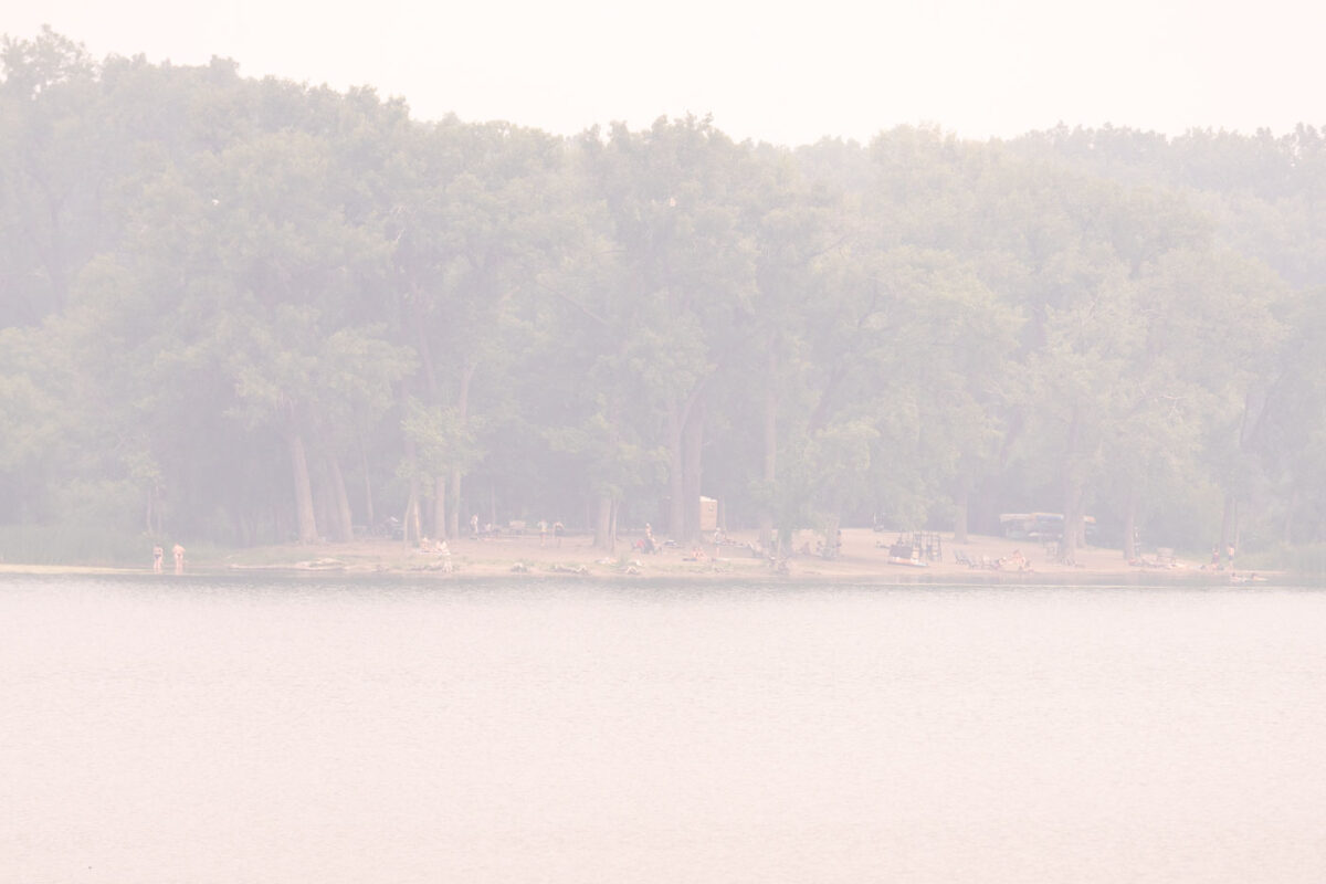 Wildfire smoke not stopping those at Hidden beach
