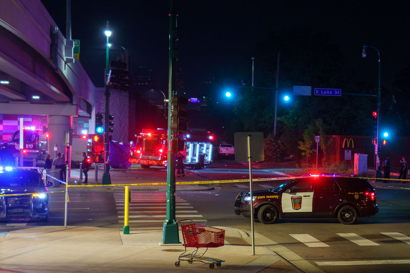 State Patrol at scene of awful crash on Lake Street