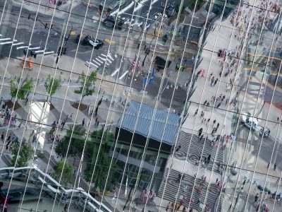 US Bank Stadium Reflections: Taylor Swift Fans in Downtown Minneapolis