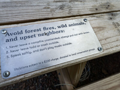 Kettle River: Avoid Forest Fires, Wild Animals, Upset Neighbors Sign