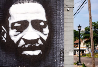 George Floyd mural in North Minneapolis on July 1, 2023.