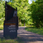 Signage at the entrance to Getaway Kettle River in Willow River Minnesota.