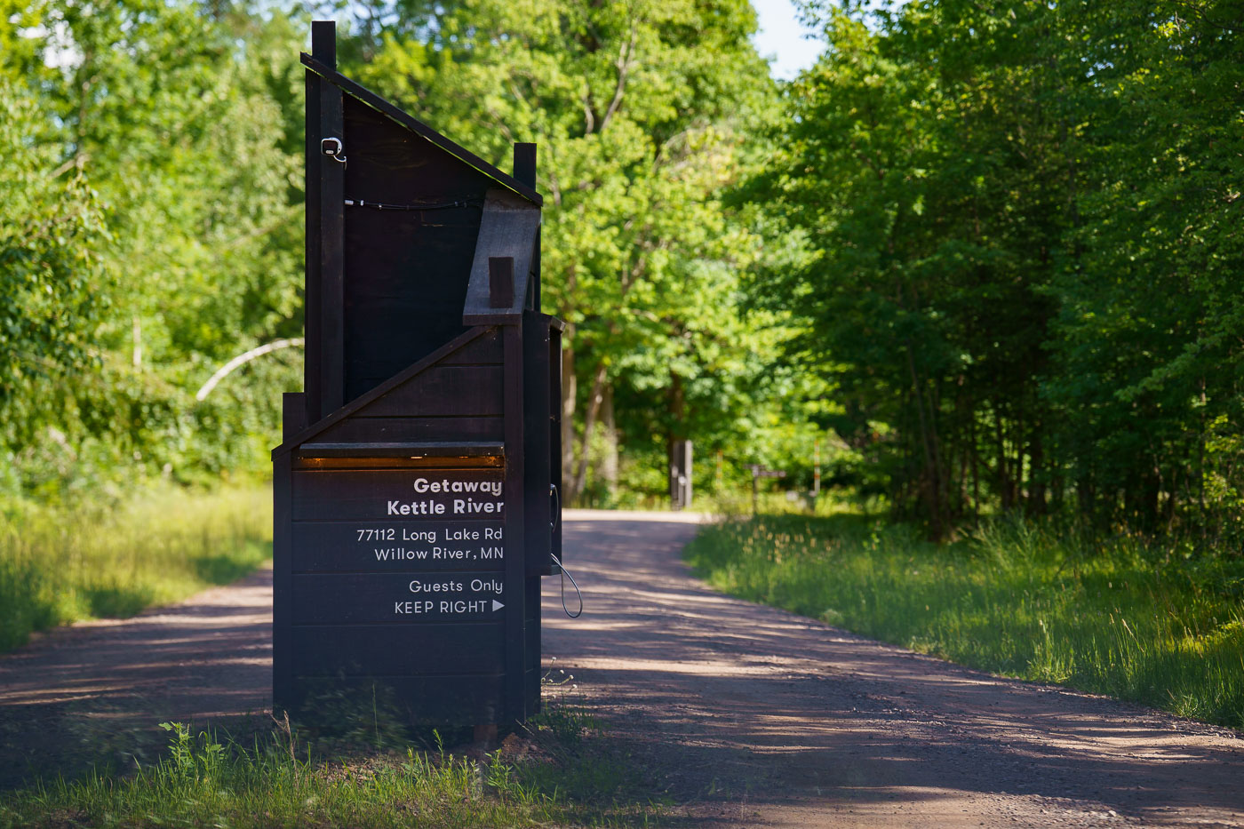Getaway Kettle River Entrance Sign
