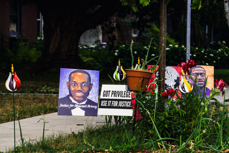 Justice for Ahmaud Arbery 1 A memorial seen in Southwest Minneapolis.