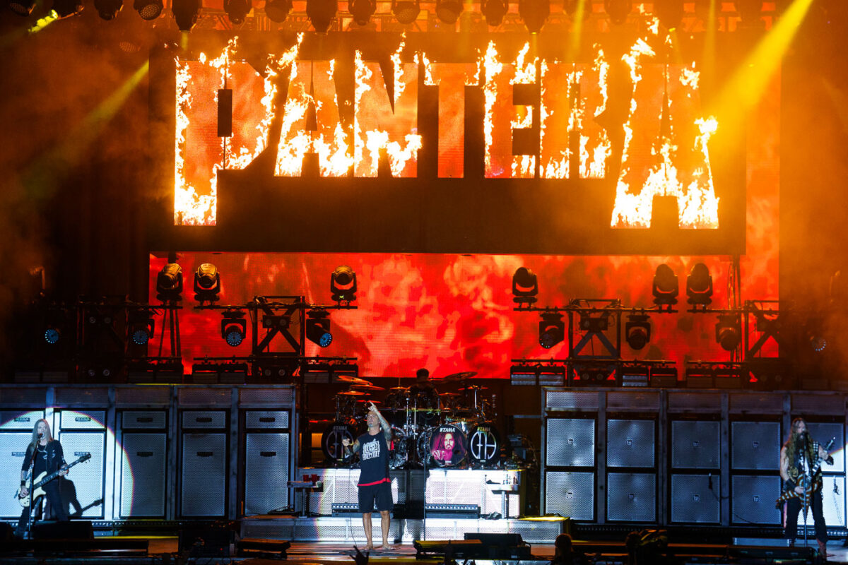 Pantera performed at Rock Fest in Cadott, Wisconsin, on July 13, 2023. Rock Fest is an annual heavy metal music festival held in Cadott, Wisconsin, known for drawing large crowds and featuring prominent bands in the genre. The festival has been a significant event in the regional music calendar since its inception, providing a platform for both established and emerging metal artists. This performance by Pantera, a band with a long and influential history in thrash metal, was part of their reunion tour, marking a significant moment for their dedicated fanbase.