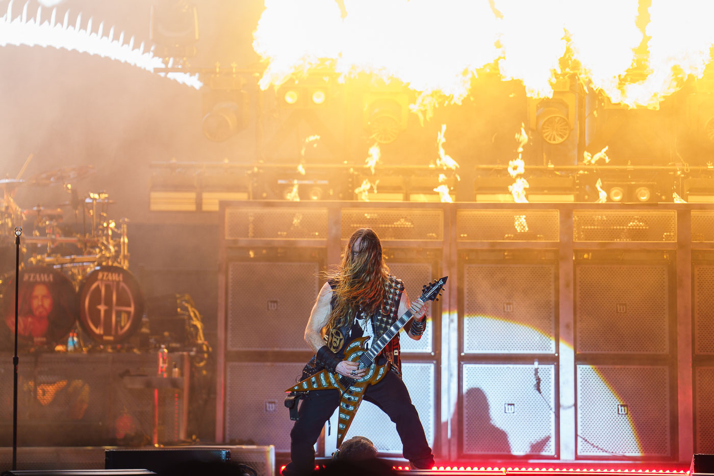 The heavy metal band Pantera performed at Rock Fest in Cadott, Wisconsin, on July 13, 2023. Rock Fest is an annual music festival held in Cadott, Wisconsin, known for featuring a lineup of prominent rock and metal artists. The festival has been a significant event in the region's music calendar since its inception, drawing thousands of fans each year. This performance by Pantera, a band with a long and influential history in the metal genre, was part of their reunion tour, marking a notable moment for the festival and its attendees.