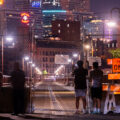 First night of Stone Arch Bridge closures in Downtown Minneapolis. The bridge was closed after reports of late night crime.