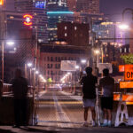 First night of Stone Arch Bridge closures in Downtown Minneapolis. The bridge was closed after reports of late night crime.