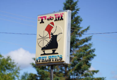 T&M Athletics sign in Willow River, Minnesota on July 6, 2023.