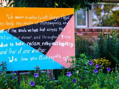 Minneapolis Yard Sign Mourning George Floyd