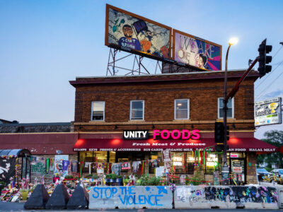 George Floyd Square Billboards Above Unity Foods, Minneapolis