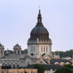 The Basilica at the edge of Downtown Minneapolis in August 2023.