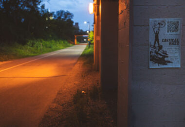 A flyer for Critical Mass on the Midtown Greenway in South Minneapolis. It was held on July 29, 2023.