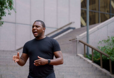 Elizer Darris speaks at a rally outside the Hennepin County Government Center asking for County Attorney to charge Minnesota State Trooper Ryan Londregan in the death of Ricky Cobb II. Cobb was shot and killed during a traffic stop on July 31.