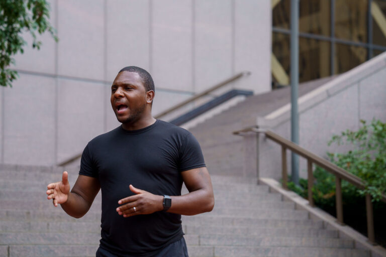 Elizer Darris speaks at Ricky Cobb rally 3 Elizer Darris speaks at a rally outside the Hennepin County Government Center asking for County Attorney to charge Minnesota State Trooper Ryan Londregan in the death of Ricky Cobb II. Cobb was shot and killed during a traffic stop on July 31.