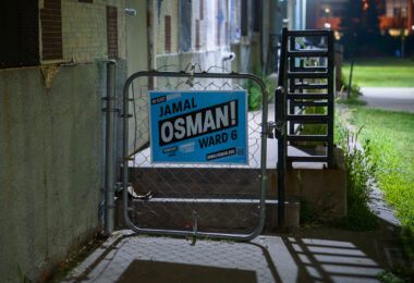A Jamal Osman for Ward 6 Minneapolis City Council sign found in Cedar-Riverside neighborhood. Election is in November.