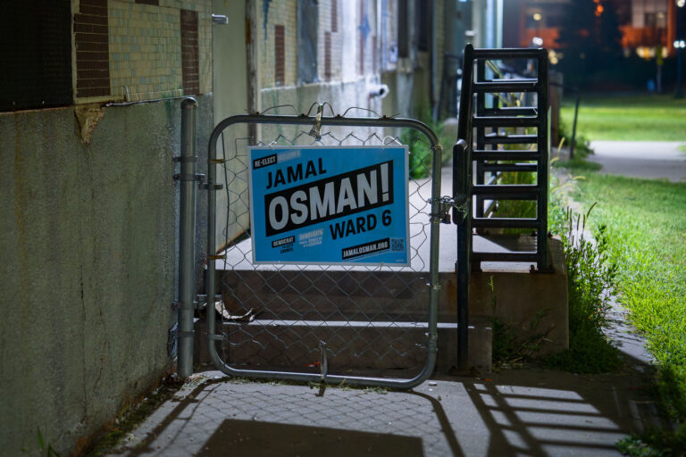 Jamal Osman for Minneapolis City Council 4 A Jamal Osman for Ward 6 Minneapolis City Council sign found in Cedar-Riverside neighborhood. Election is in November.