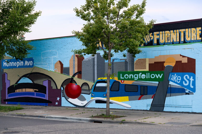 Longfellow and Lake Street mural 4 A mural at Longfellow and Lake Street in South Minneapolis.