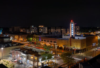 Uptown Theater at Hennepin and Lagoon in Uptown Minneapolis. As seen in August 2023.