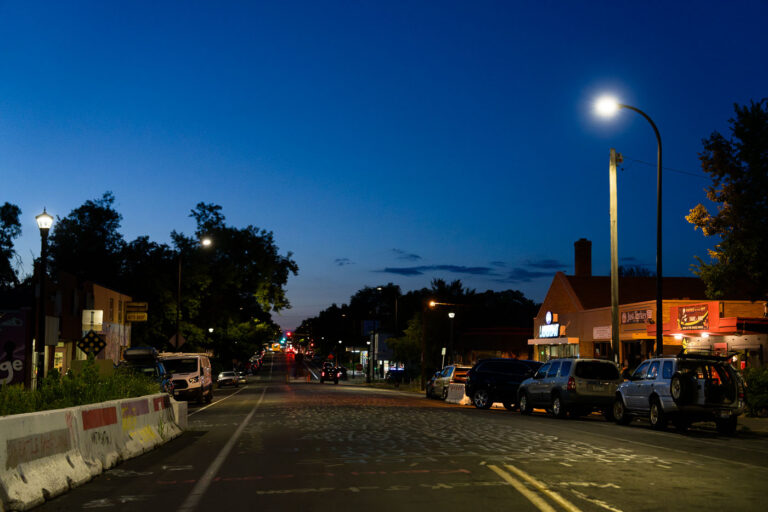 Chicago Avenue in George Floyd Square 2 Chicago Avenue in George Floyd Square in August 2023. The few block area has been an active protest zone since May 2020 following the murder of George Floyd.