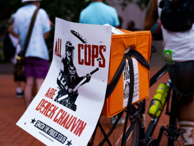 Minneapolis Protest: "All Cops Are Derek Chauvin" Sign
