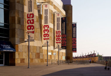 Outside Target Field on a late August summer day in 2023. Home of the Minnesota Twins Major League Baseball team.