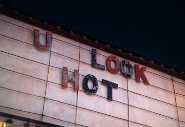 "U LOOK HOT" on a marquee on Lyndale Avenue in Uptown Minneapolis on August 24, 2023.
