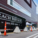 Zach Bryan trailer outside his show at the Target Center in Minneapolis on August 9, 2023.