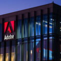 An Adobe sign on a building in Lehi, Utah.