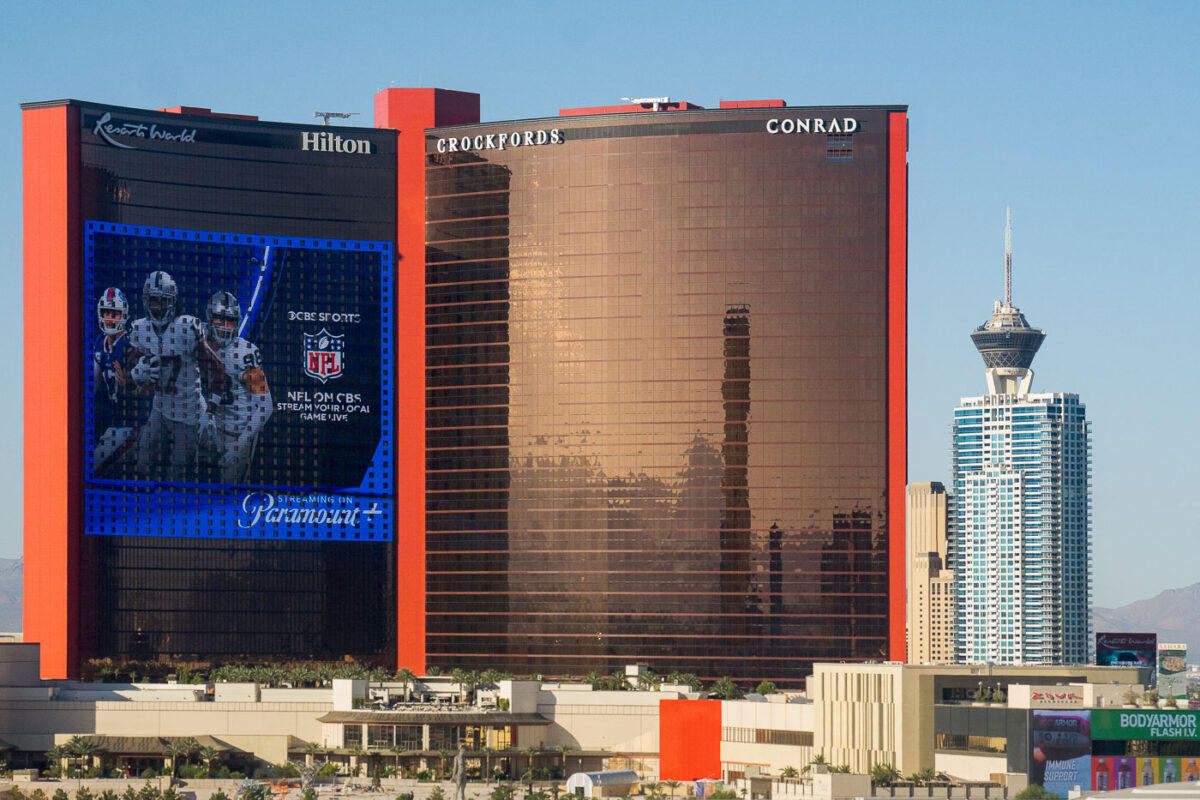 CBS Sports NFL ad on Resorts World in Las Vegas