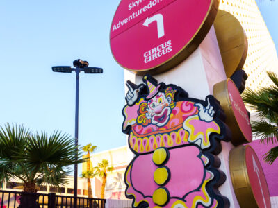 Circus Circus Exterior Clown Signage, Las Vegas