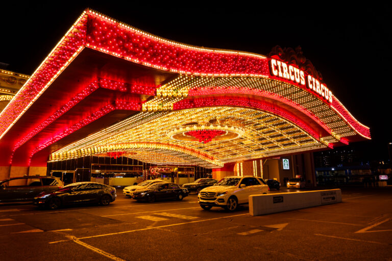 Circus Circus Hotel Illuminated Entrance, Las Vegas 1 Circus Circus Hotel Illuminated Entrance, Las Vegas