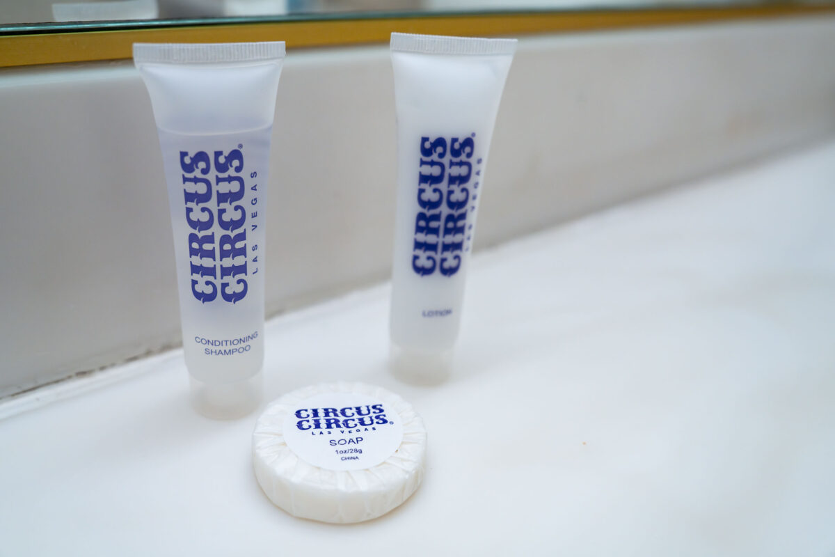 Circus Circus hotel toiletries, Las Vegas