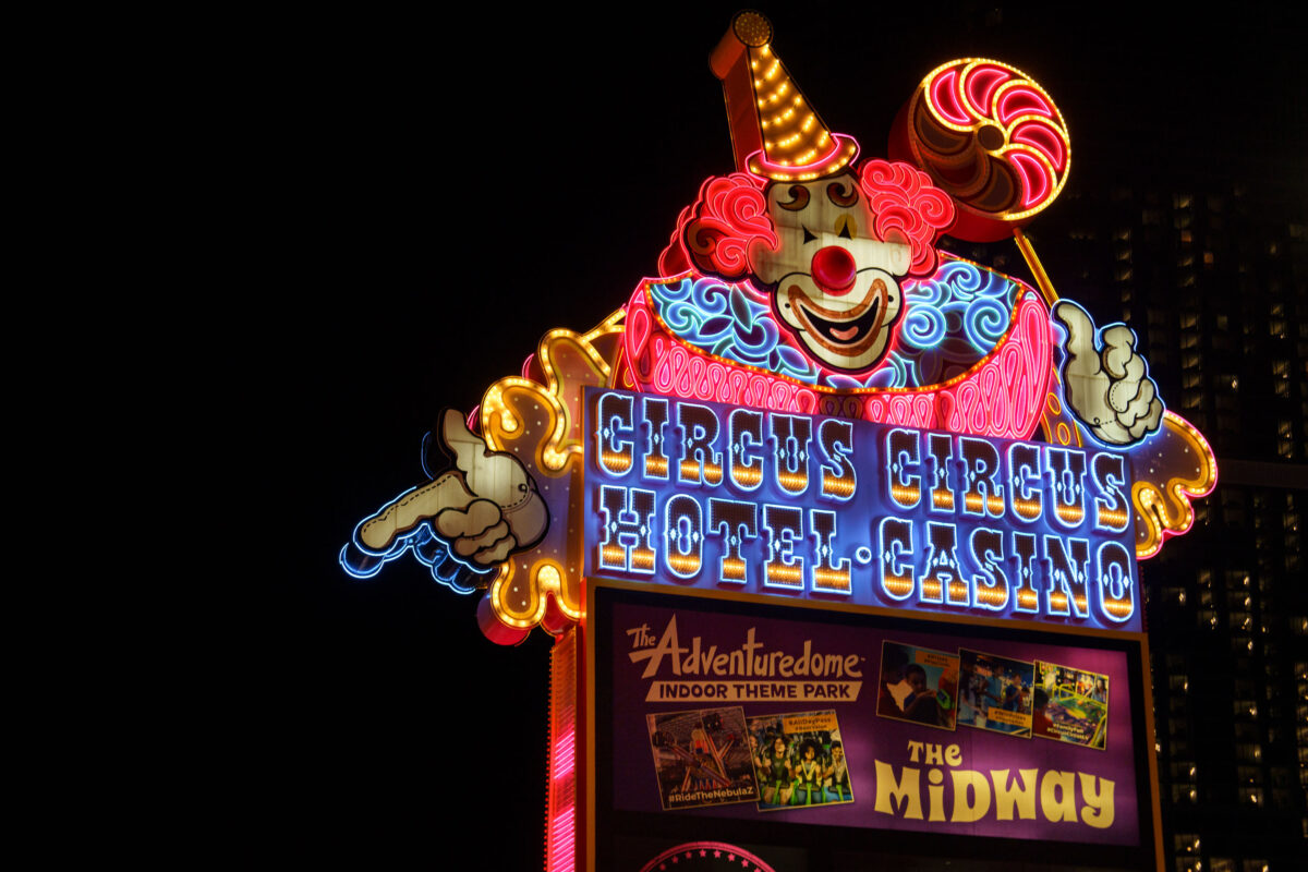 Circus Circus Lit Up Marquee, Las Vegas Hotel and Casino
