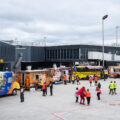 Food trucks at Minneapolis-St.Paul International Airport for what appears to be a Delta Employee Appreciation event in September 2023.