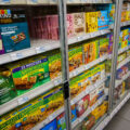 Food locked up behind glass at CVS Las Vegas Strip.