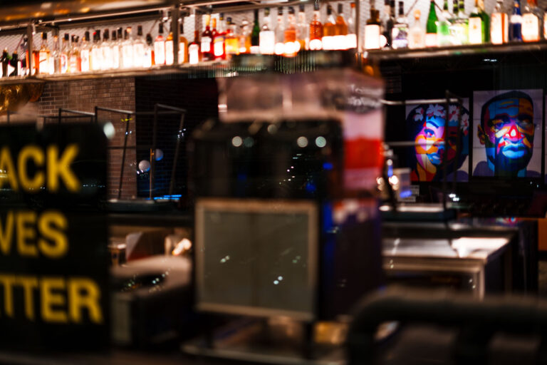 George Floyd and Breonna Taylor art inside hotel 2 Art on the wall inside the Moxy Hotel on Hennepin Avenue in Uptown Minneapolis. A Black Lives Matter sign in the window.