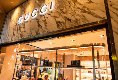 Gucci storefront at the Shops at Bellagio Hotel