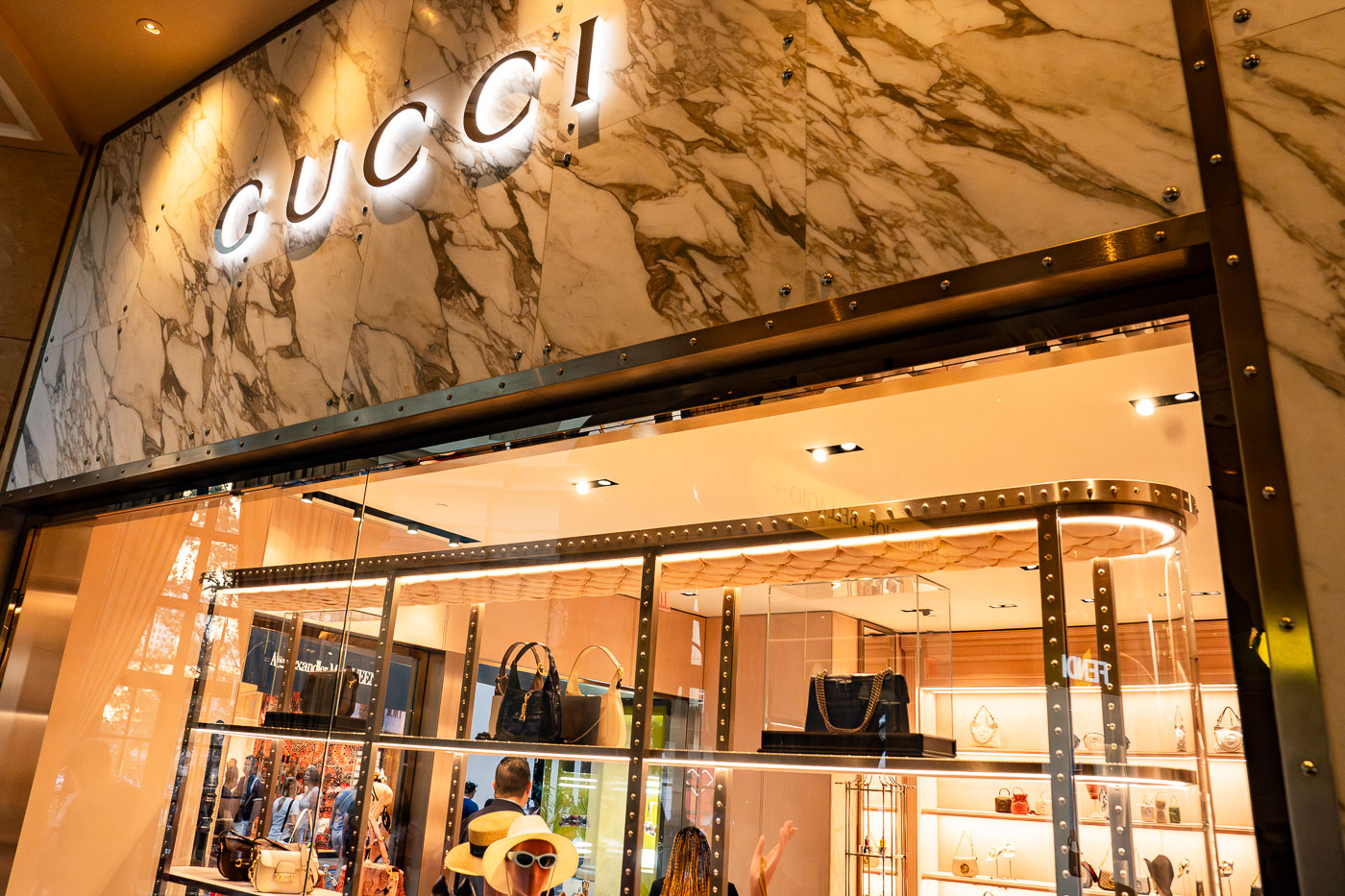 Gucci storefront at Bellagio Hotel