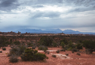 Sunrise at Arches National Park in Utah.