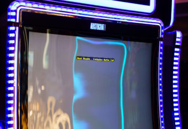 Slot machines at the Bellagio resort in Las Vegas with error messages on September 15th, 2023 following a ransomware attack that became public days prior.