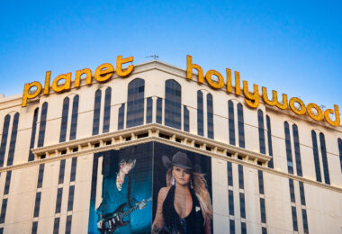 Posters for Keith Urban and Miranda Lambert at Planet Hollywood in Las Vegas, Nevada.