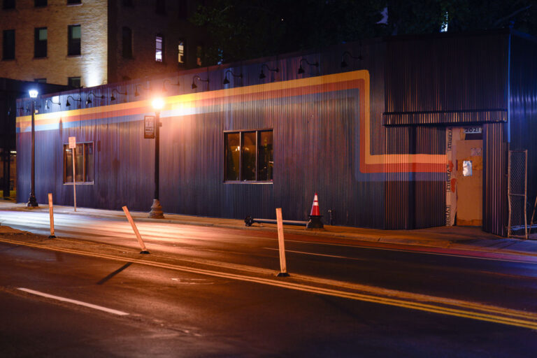 LITT Pinball exterior paint 1 LITT pinball taking over the former Liquor Lyles spot on Hennepin Avenue in Uptown Minneapolis.