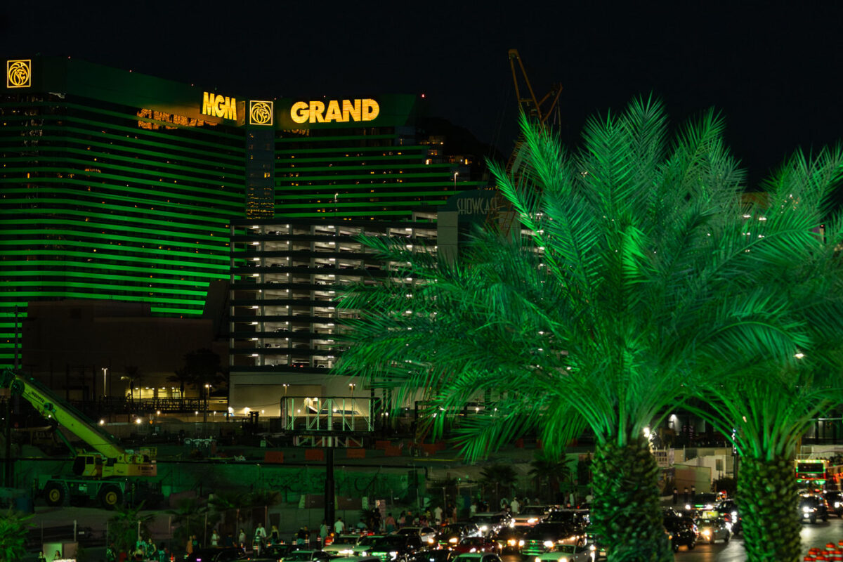 MGM Grand Lit Up in Las Vegas