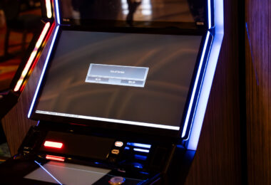 Gaming machine at the MGM in Las Vegas with an "Out of Order" message on it.
