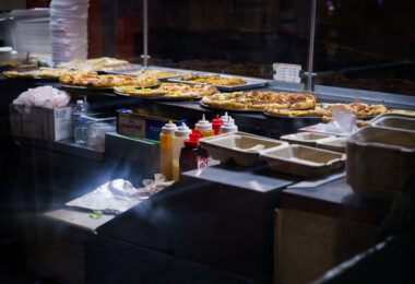 Pizza at Sal's Pizza on N 5th Street in Downtown Minneapolis.