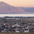 Saratoga Springs and Utah Lake near Salt Lake City in September 2023.