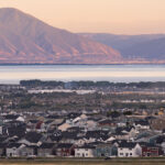 Saratoga Springs and Utah Lake near Salt Lake City in September 2023.