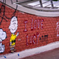 Graffiti found on the bike bridge over Lyndale Avenue in South Minneapolis.